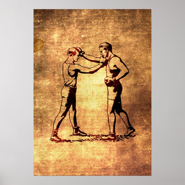 Vintage boxing men poster (Front)