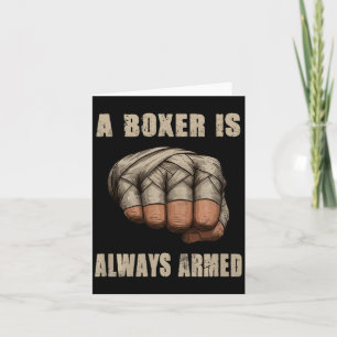 Vintage Boxing Quote Strong Punch Fighter Training Card