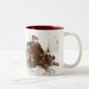 Vintage Boy on Dog Ceramic Mug