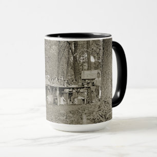 Vintage Boy Scout Troop Camping Photo 1920's Mug