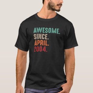 Vintage Boys Girls 18th Birthday Awesome Since Apr T-Shirt