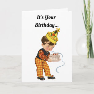 Vintage Boy's Happy Birthday Card