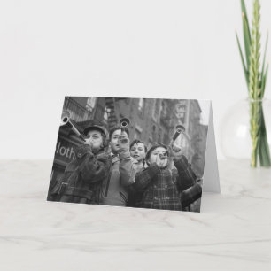 Vintage Boys On Bleecker Street Custom New Year Holiday Card