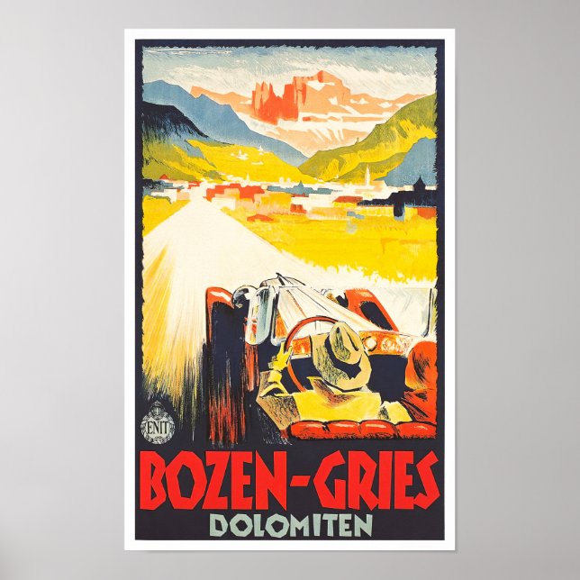 Vintage Bozen Gries car Poster (Front)