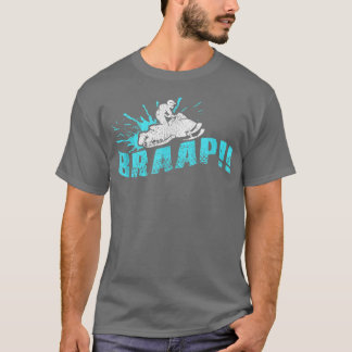 Vintage Braap Snowmobile Rider Snowmobiling  T-Shirt