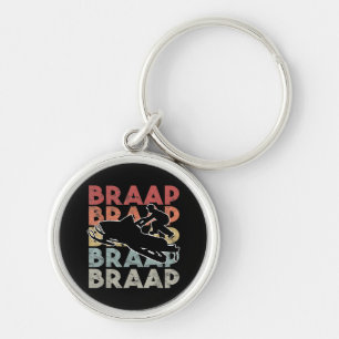 Vintage Braap Snowmobile T-Shirt I Retro Snow Sled Key Ring