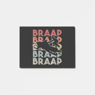 Vintage Braap Snowmobile T-Shirt I Retro Snow Sled Post-it Notes