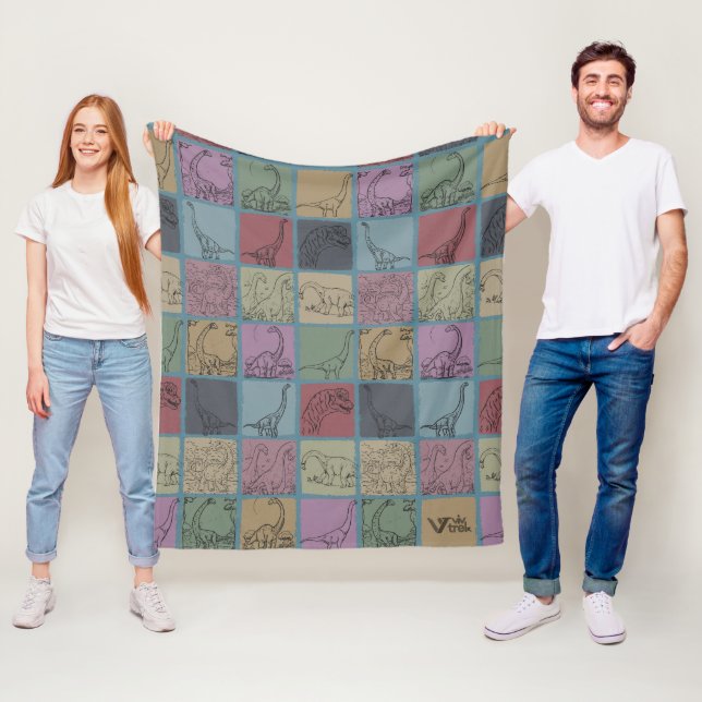Vintage Brachiosaurus Dinosaur Blanket Retro Dino (In Situ)