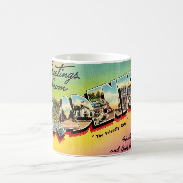 Vintage Bradenton FL Postcard Coffee Mug (Center)