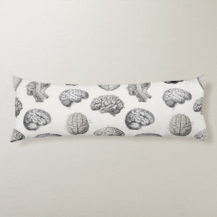 Vintage Brain Anatomy Biology Illustrations Body Cushion