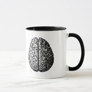 VINTAGE BRAIN DRAWING MUG
