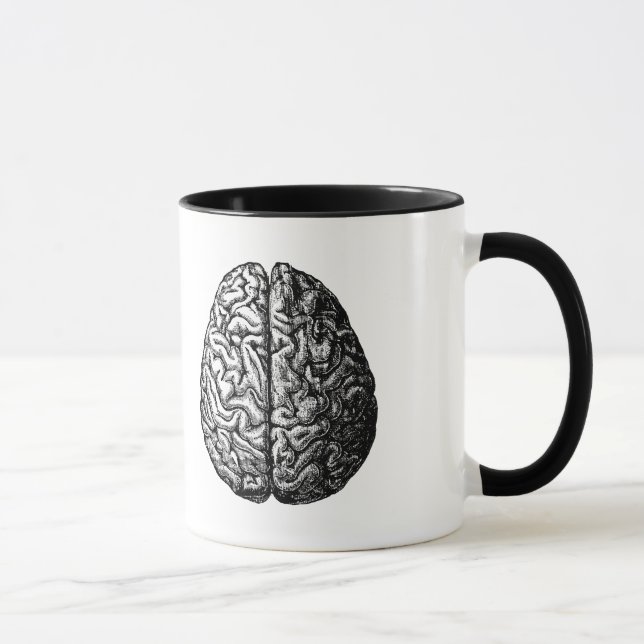 VINTAGE BRAIN DRAWING MUG (Right)