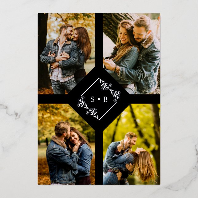 Vintage Branches Diamond Shape Silver 4 Photos (Front)