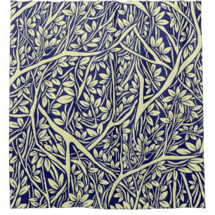 Vintage Branches: Interwoven Tree Pattern Shower Curtain