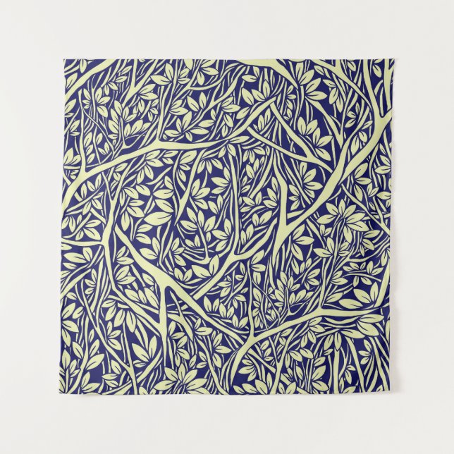 Vintage Branches: Interwoven Tree Pattern Tapestry (Front)