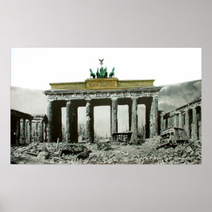 Vintage Brandenburg Gate Berlin Poster