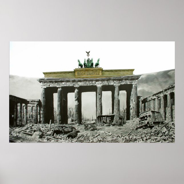 Vintage Brandenburg Gate Berlin Poster (Front)