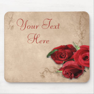 Vintage Brandy Rose Mouse Mat