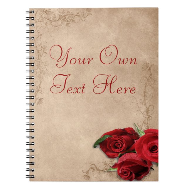 Vintage Brandy Rose Notebook (Front)