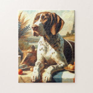 Vintage Braque Français Painting Jigsaw Puzzle