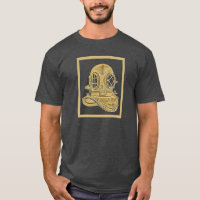 Vintage Brass Diving Helmet Illustration
