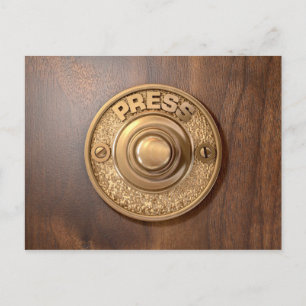 Vintage Brass Doorbell Postcard