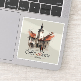 Vintage Bratislava Slovakia Travel, Old Town Tower