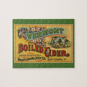 Vintage Brattleboro Jelly Boiled Cider Vermont Jigsaw Puzzle
