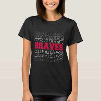 Vintage Braves School Sports Name  T-Shirt