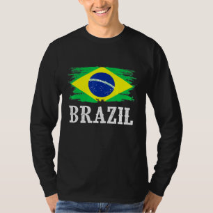 Vintage Brazil Flag I Love Brazil T-Shirt