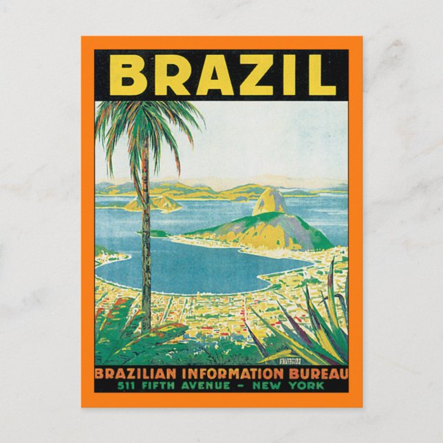 Vintage Brazil Postcard (Front)