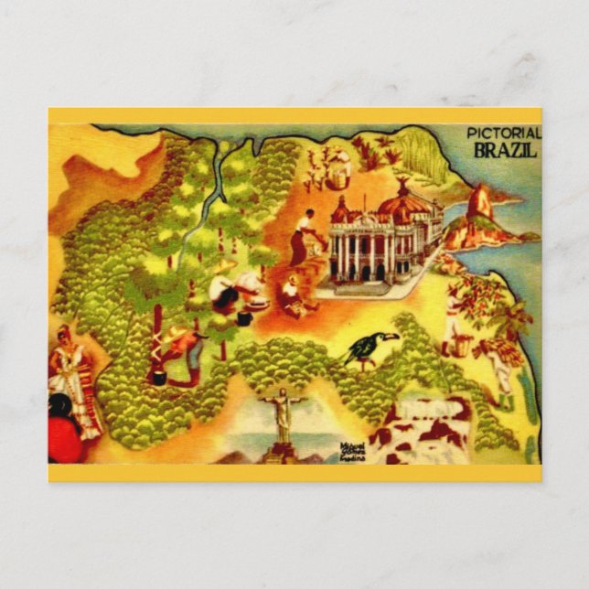 Vintage Brazil Postcard (Front)