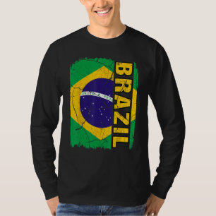 Vintage Brazilian Flag Brazil Pride Roots Heritage T-Shirt