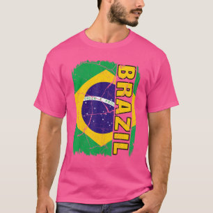 Vintage Brazilian Flag Brazil Pride Roots Heritage T-Shirt