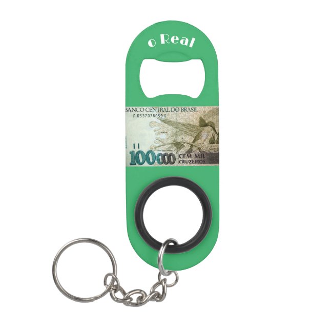 "Vintage Brazilian" Stainless Steel Bottle Opener (Front)