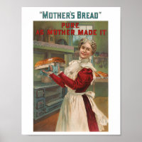 Vintage Bread Advertisement Poster