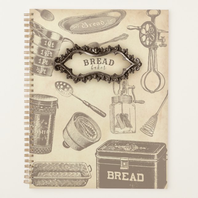 Vintage Bread Baker Planner (Front)