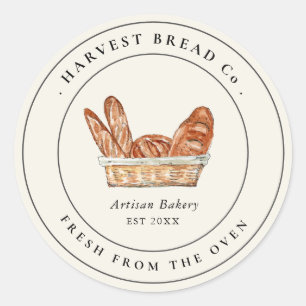 Vintage Bread loaf bakery Label