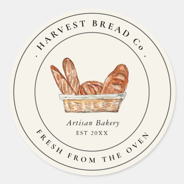 Vintage Bread loaf bakery Label (Front)