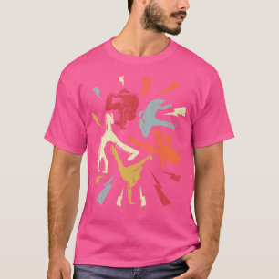 Vintage Break Dancing Bboy Poses Retro Hip Hop T-Shirt