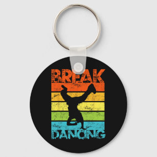 Vintage Breakdancing B-boy Break Dance Urban Dance Key Ring