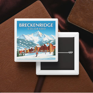 Vintage Breckenridge Colorado 15 Cm Square Badge