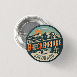 Vintage Breckenridge colorado Rocky Mountain 3 Cm Round Badge