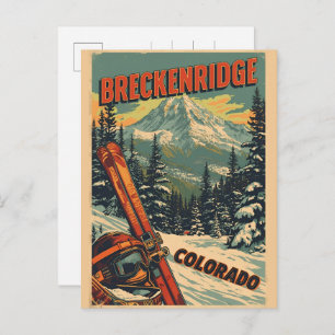 Vintage Breckenridge colorado Rocky Mountain Postcard