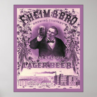 Vintage Brewery Advertising Poster ~ 1880