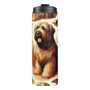 Vintage Briard Dog Seamless Thermal Tumbler