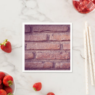 Vintage Brick Wall Pattern Rustic Decor Napkins