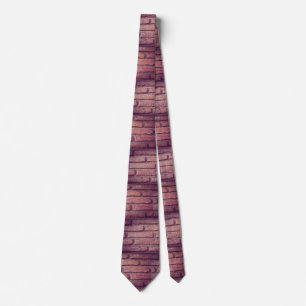 Vintage Brick Wall Pattern Rustic Necktie – Unique