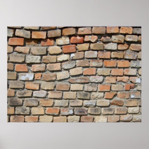 Vintage Brick Wall Poster