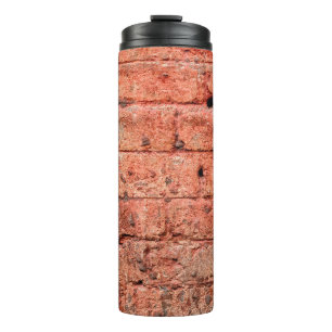 Vintage brick wall with some stones in it,  brick  thermal tumbler